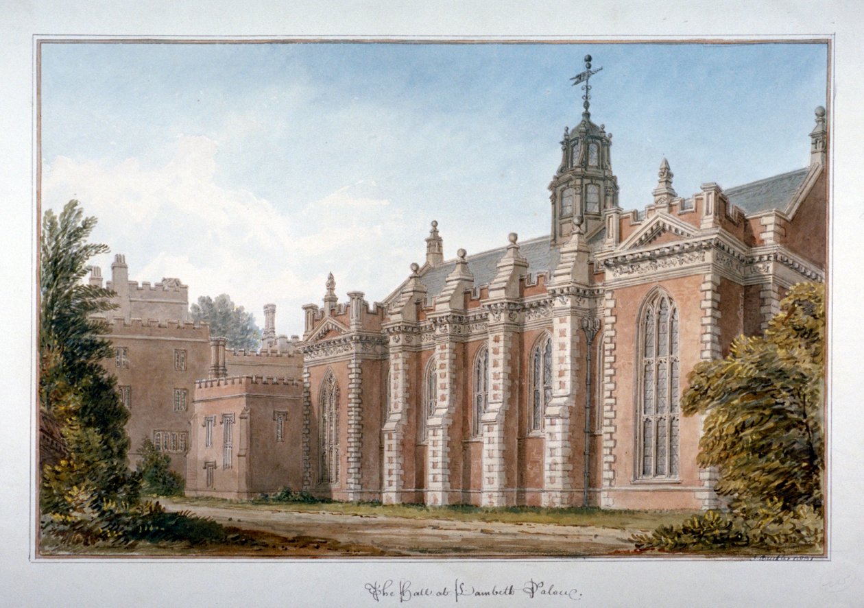 Pohled na sál v Lambeth Palace, Londýn, 1831 od John Chessell Buckler