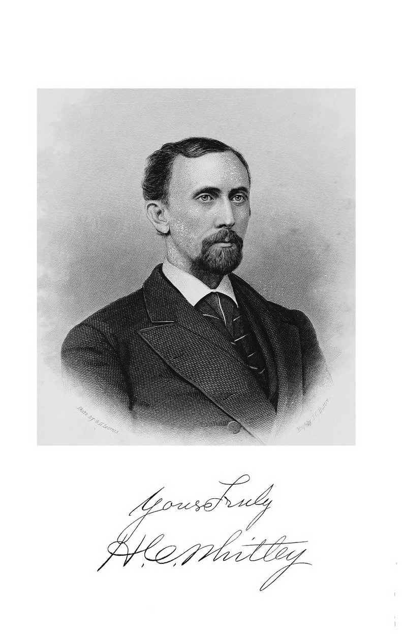 Portrét Hirama C. Whitleyho, frontispice z „Tři roky s padělateli, pašeráky a nosiči boodle“ od George Burnhama od John Chester Buttre