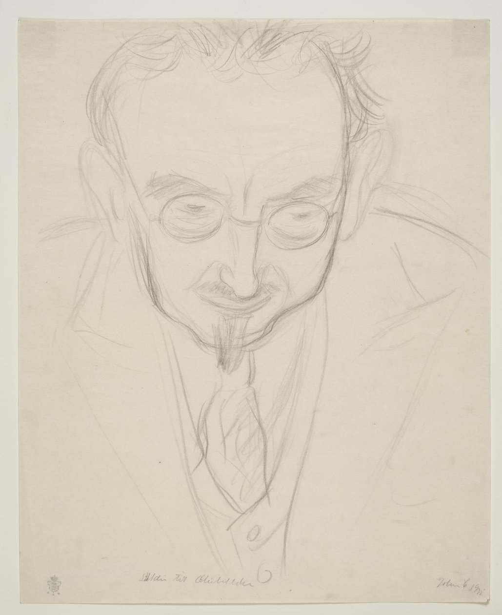 Geograf, profesor G. Hatt. Obrázek poprsí ve tváři. od John Christensen