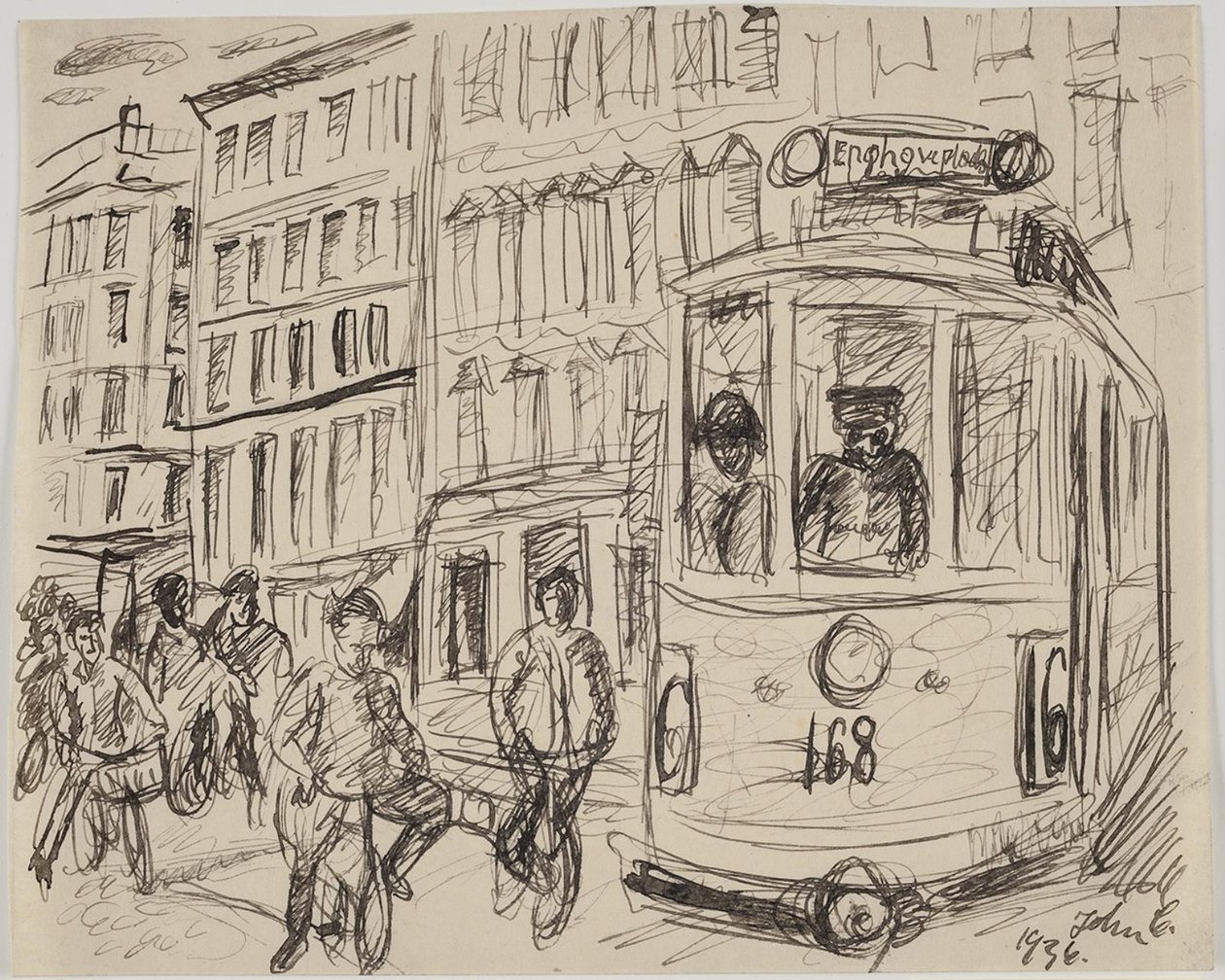 Linka 16 (tramvaj) jezdí za rohem od John Christensen