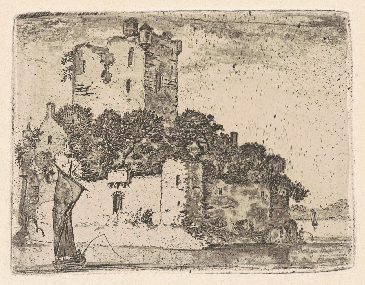 Hrad Loch Orr od John Clerk, of Eldin
