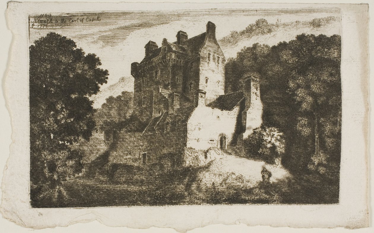 Hrad Newark od John Clerk of Eldin