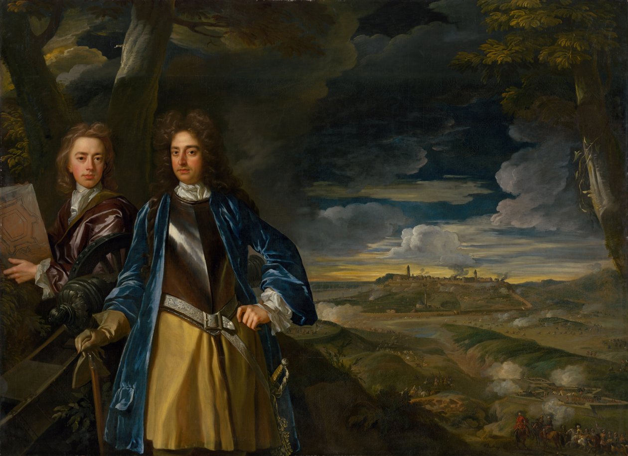 Michael Richards 1673-1721 a John Richards 1669-1709 při obléhání Bělehradu v roce 1690, 1700. od John Closterman