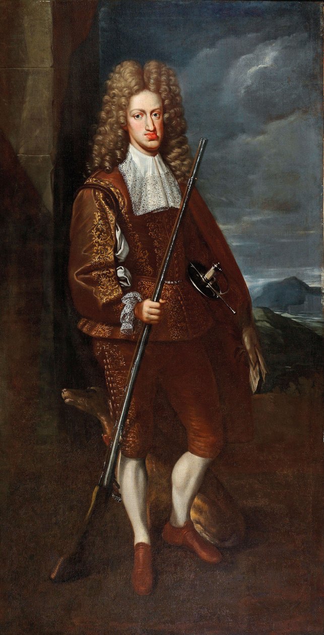 Portrét Karla II Španělska v loveckém kostýmu, 1699. od John Closterman