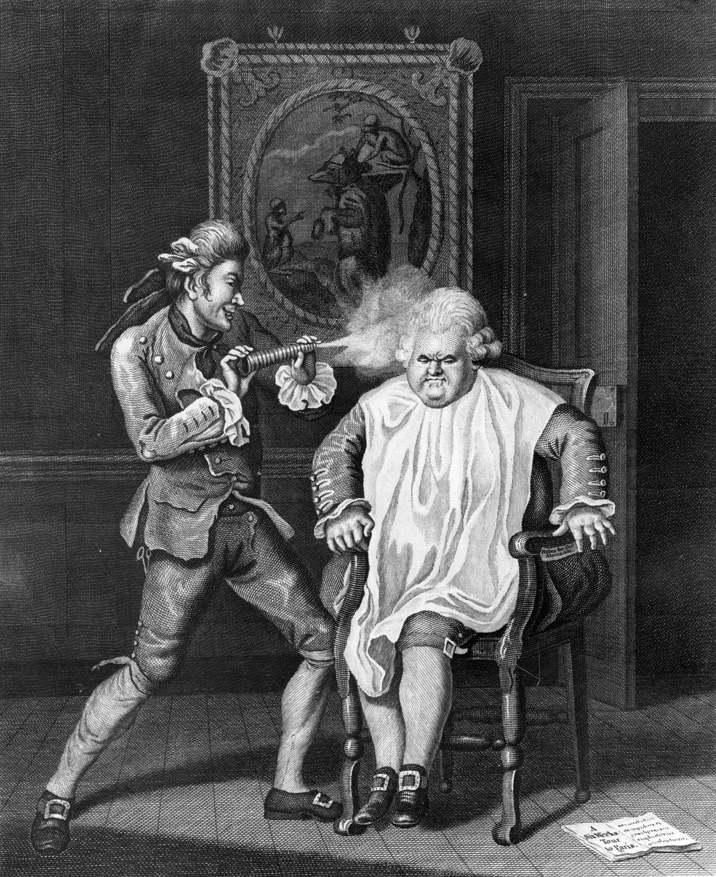 Angličan v Paříži, litografie Jamese Caldwella, 1770 od John Collet