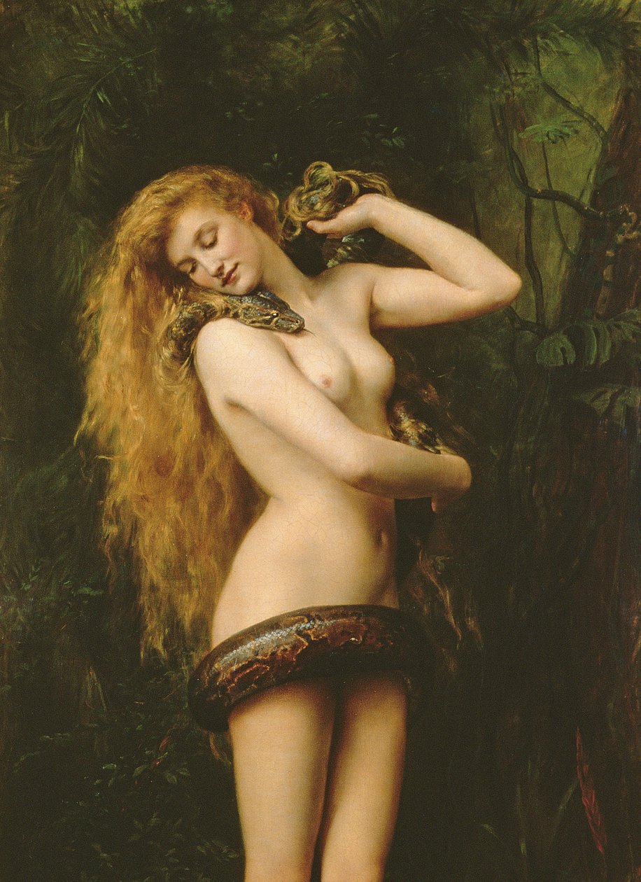 Lilith, 1887 detail olej na plátně z 125798 od John Collier