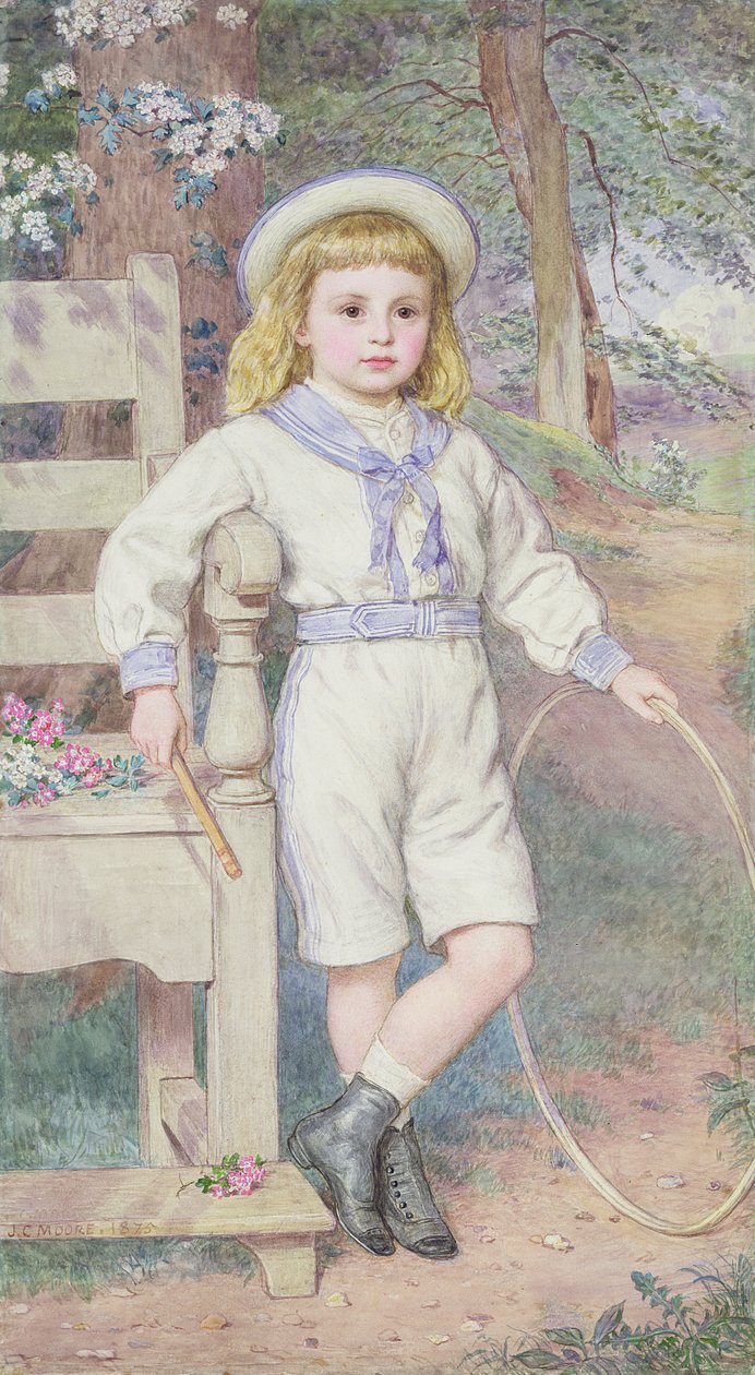 Chlapec s obručí od John Collingham Moore