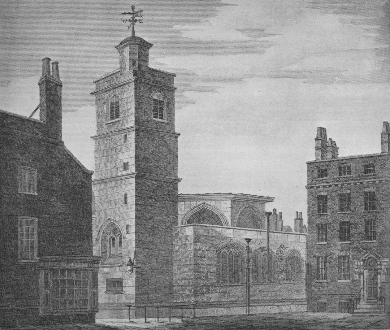 Kostel svatého Bartoloměje Menšího, City of London, c1830 1906 od John Coney