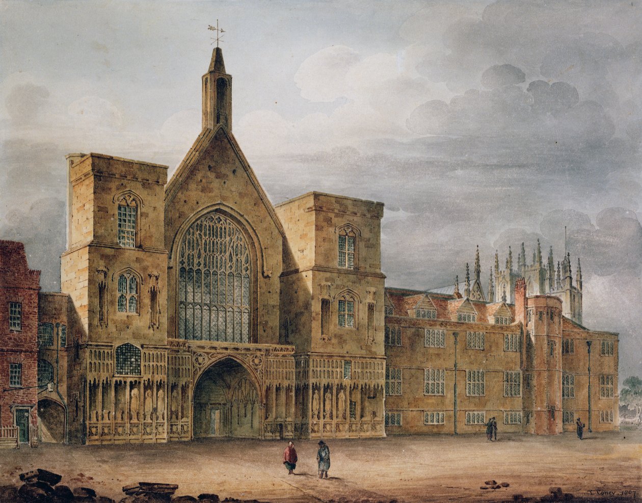 Vchod do Westminster Hall, 1807 od John Coney