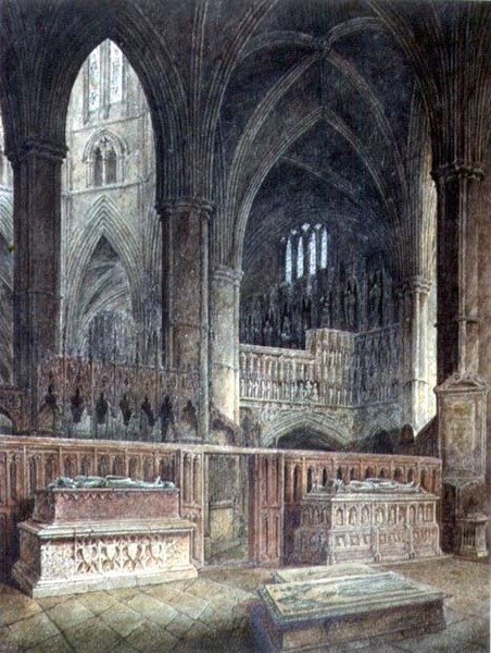 Interiér kaple svatého Edmunda, Westminsterské opatství, 19. století od John Coney