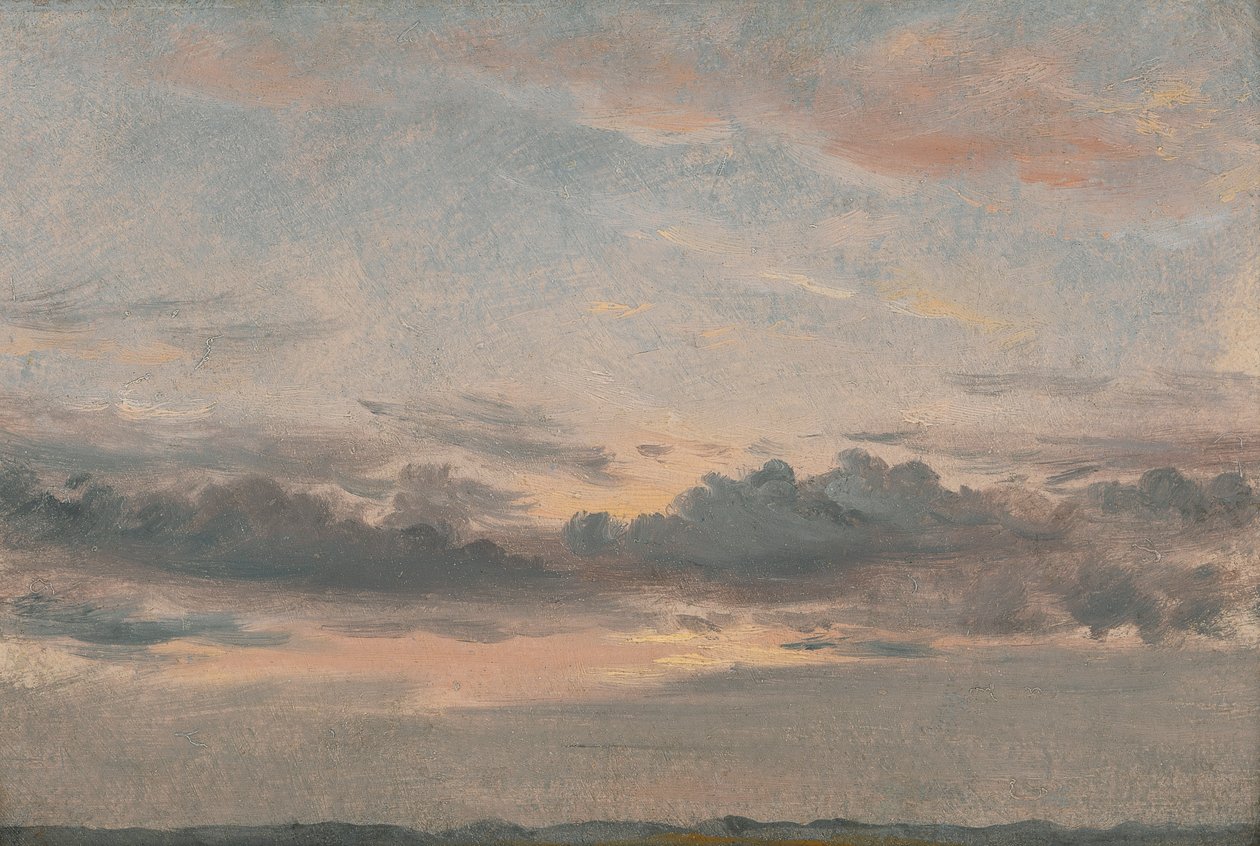 Studie mraků, západ slunce od John Constable