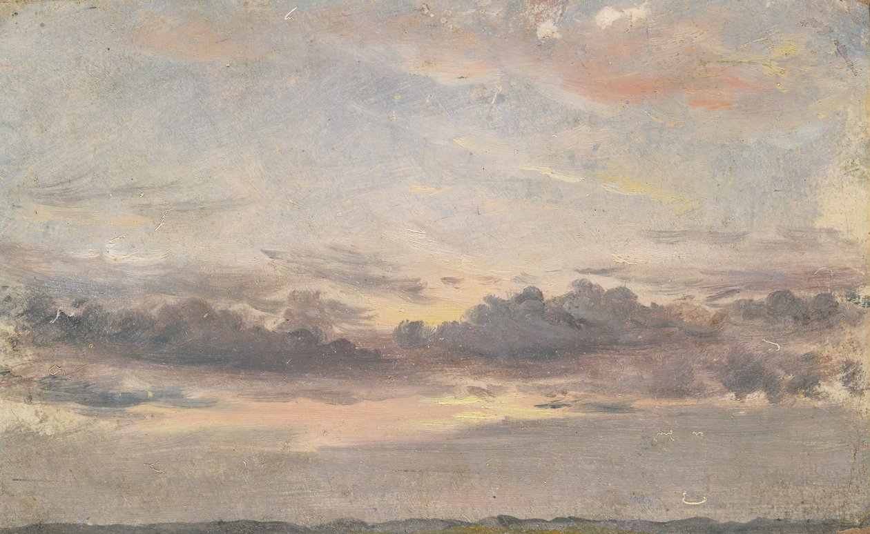 A Cloud Study, Sunset, c.1821 (olej na papíře na papírové desce) od John Constable
