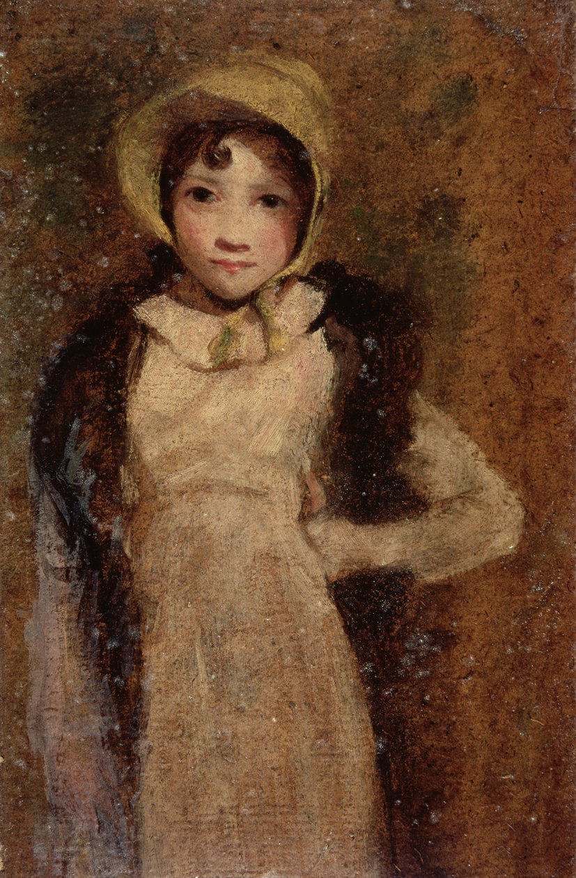 Dívka, považovaná za dceru umělce (olej na papíře položený na desce) od John Constable