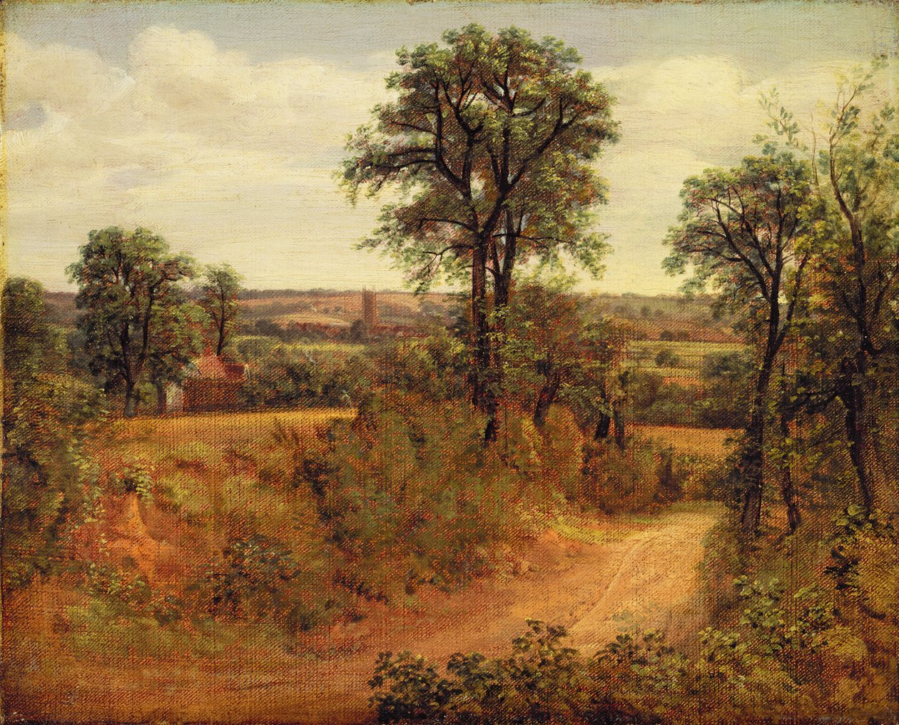 A Lane near Dedham, c.1802 (olej na plátně) od John Constable