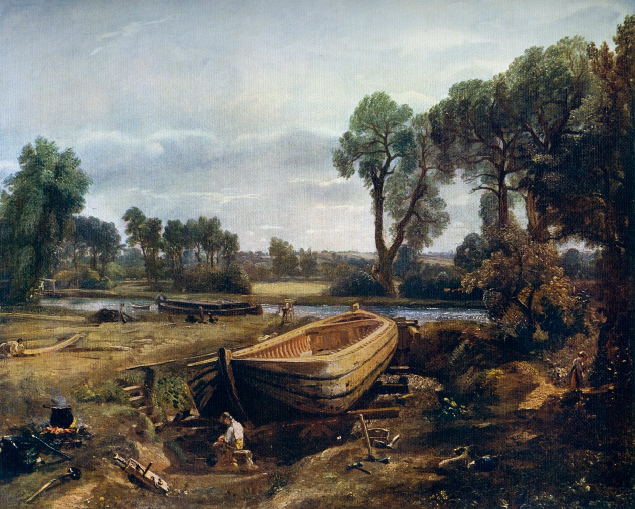 Stavba lodí v blízkosti Flatford Mill, 1815, 1912. od John Constable