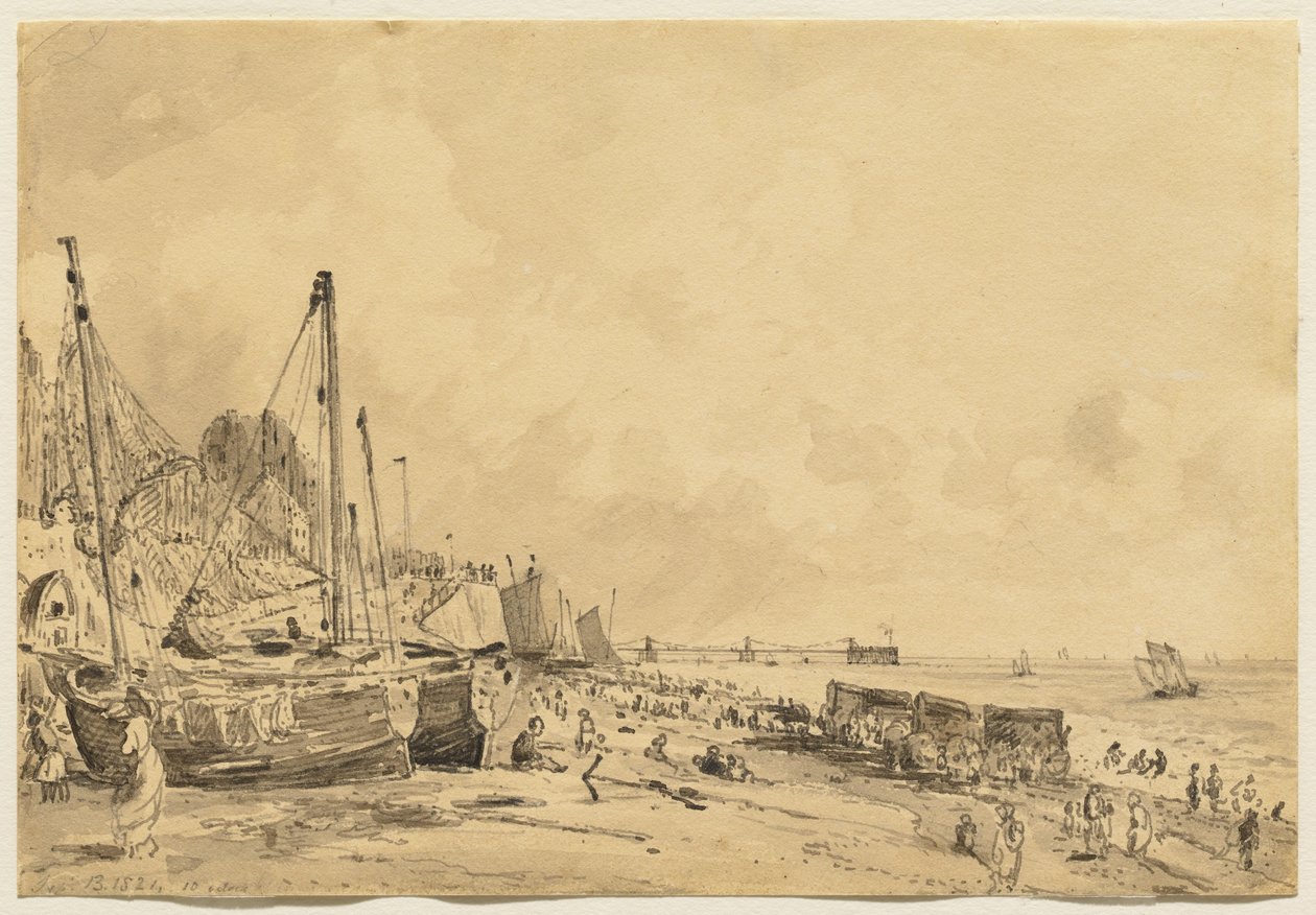 Brighton Beach, Pohled na východ, 1824 od John Constable