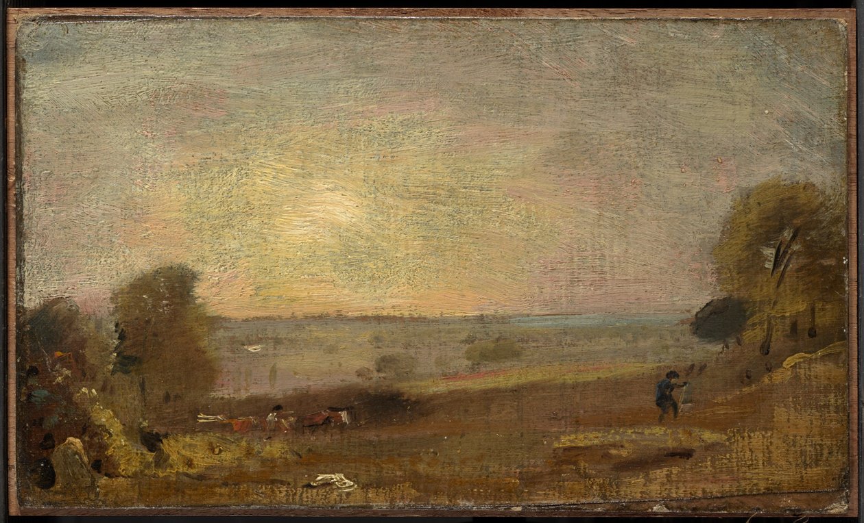 Údolí Dedham od cesty do East Bergholtu, západ slunce od John Constable