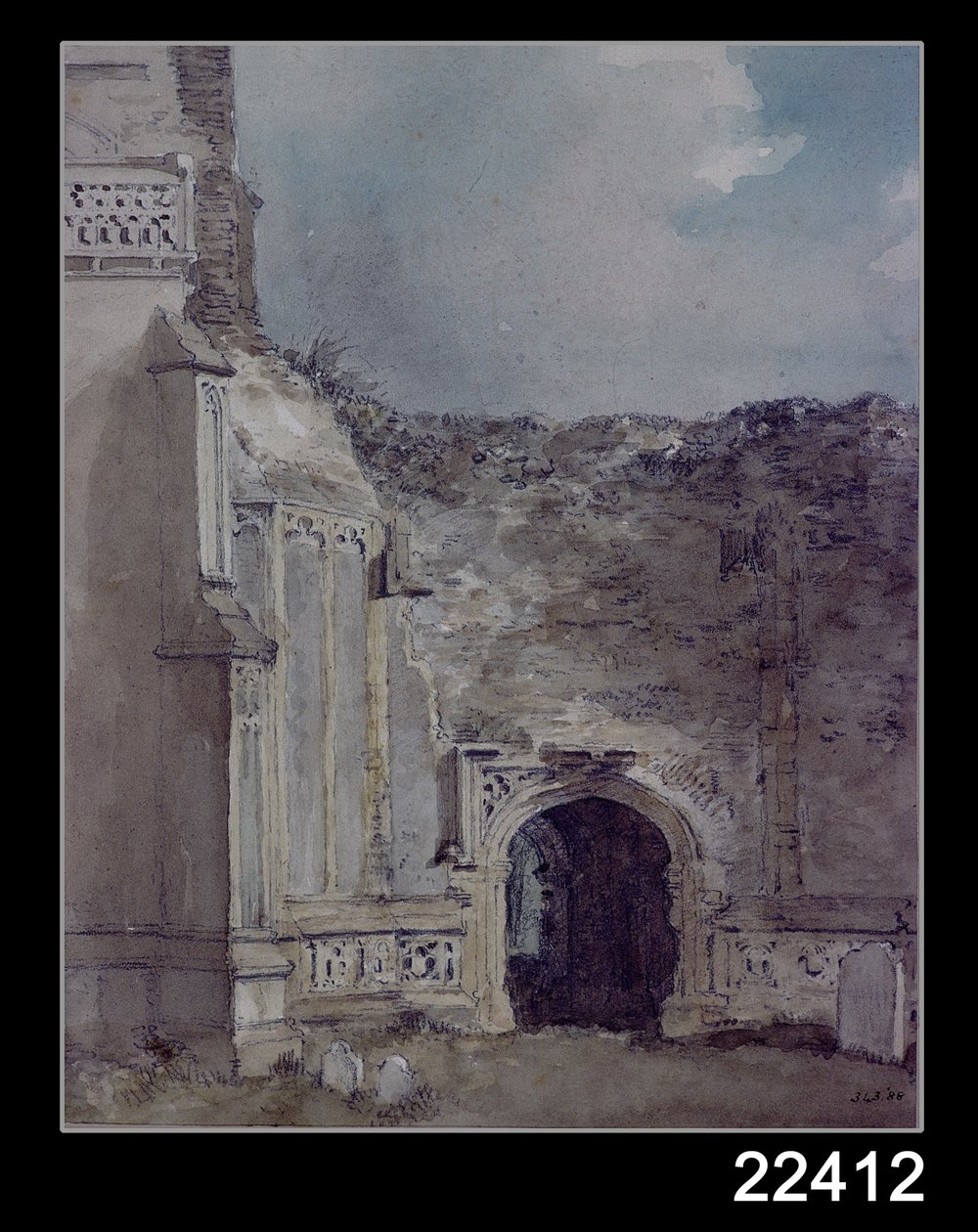Kostel East Bergholt: Severní oblouk Zřícené věže od John Constable