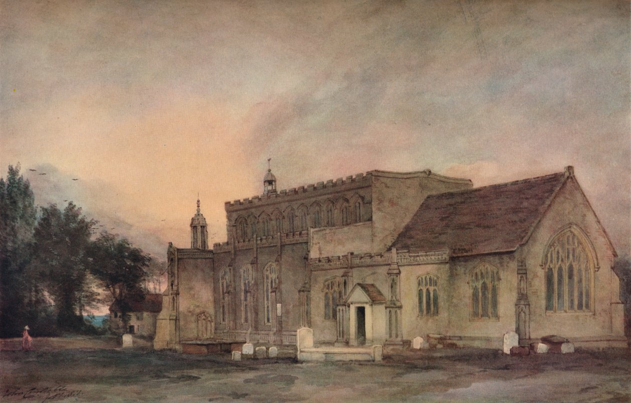 Východní Bergholtský kostel z jihovýchodu, 1811 od John Constable
