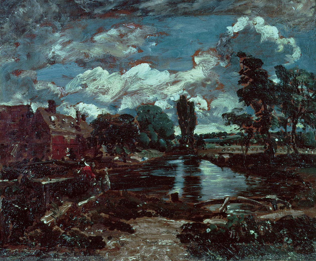 Flatfordský mlýn od zdymadla na řece Stour, asi 1811 od John Constable