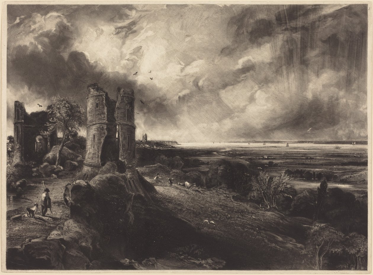 Hrad Hadleigh (velká deska) od John Constable