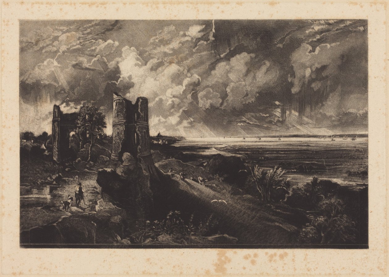 Hrad Hadleigh (malá deska) od John Constable
