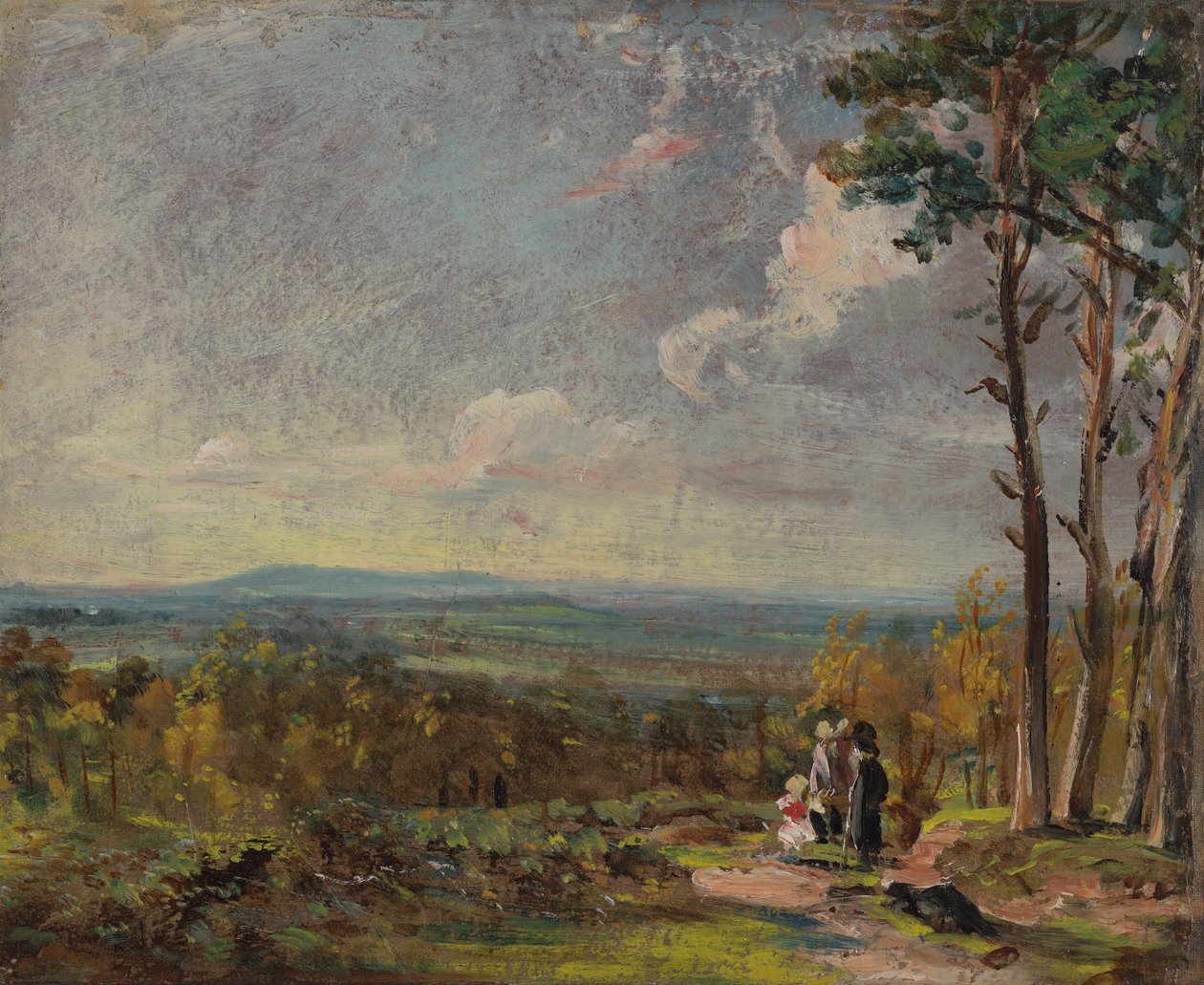 Hampstead Heath Pohled směrem k Harrow od John Constable