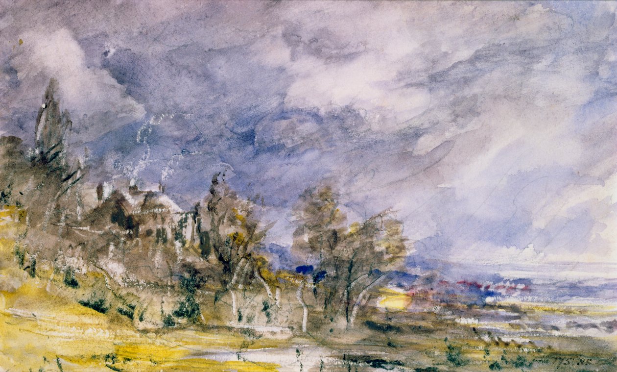 Hampstead Heath z blízkosti Well Walk, 1834 od John Constable