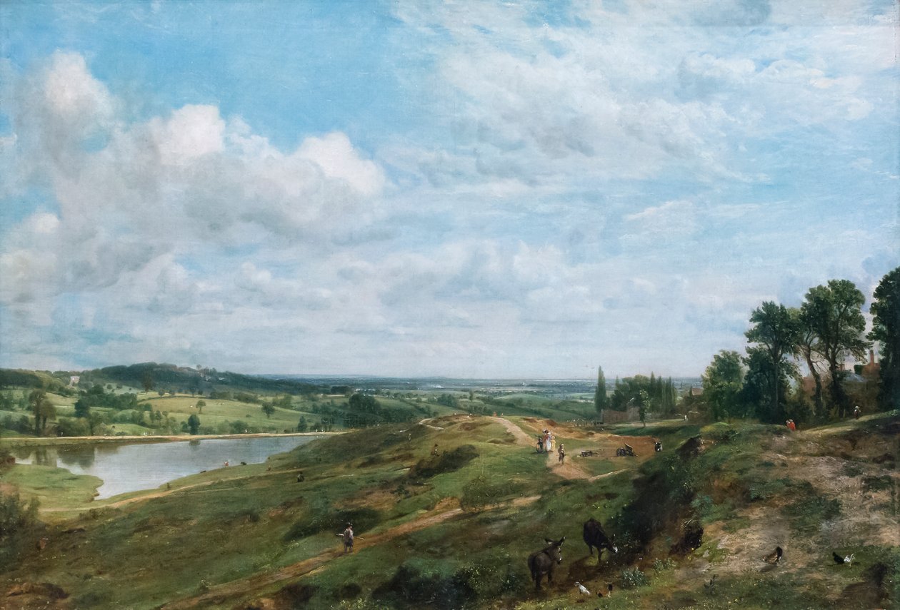 Vřesoviště Hampstead (olej na plátně ) od John Constable