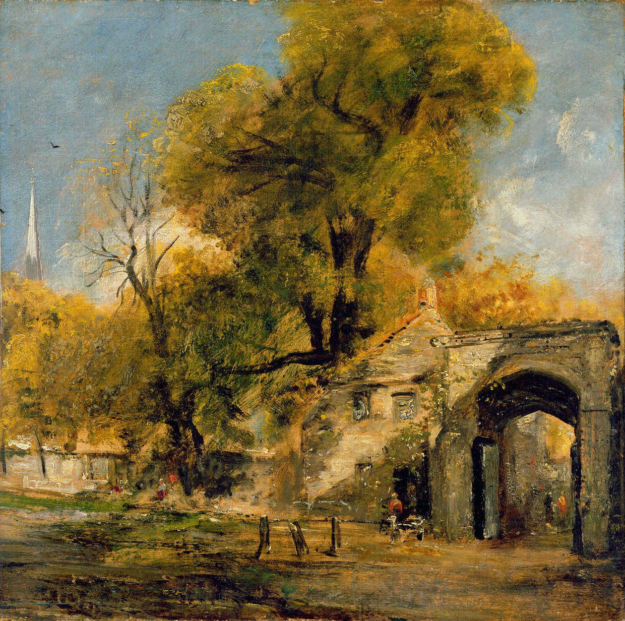 Harnham Gate, Salisbury, kolem 1820-21 (olej na plátně) od John Constable