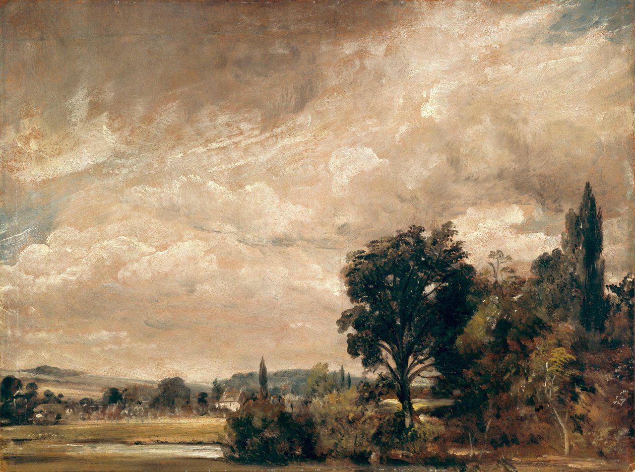 Harnham Ridge z domu archidiakona Fishera v Salisbury od John Constable