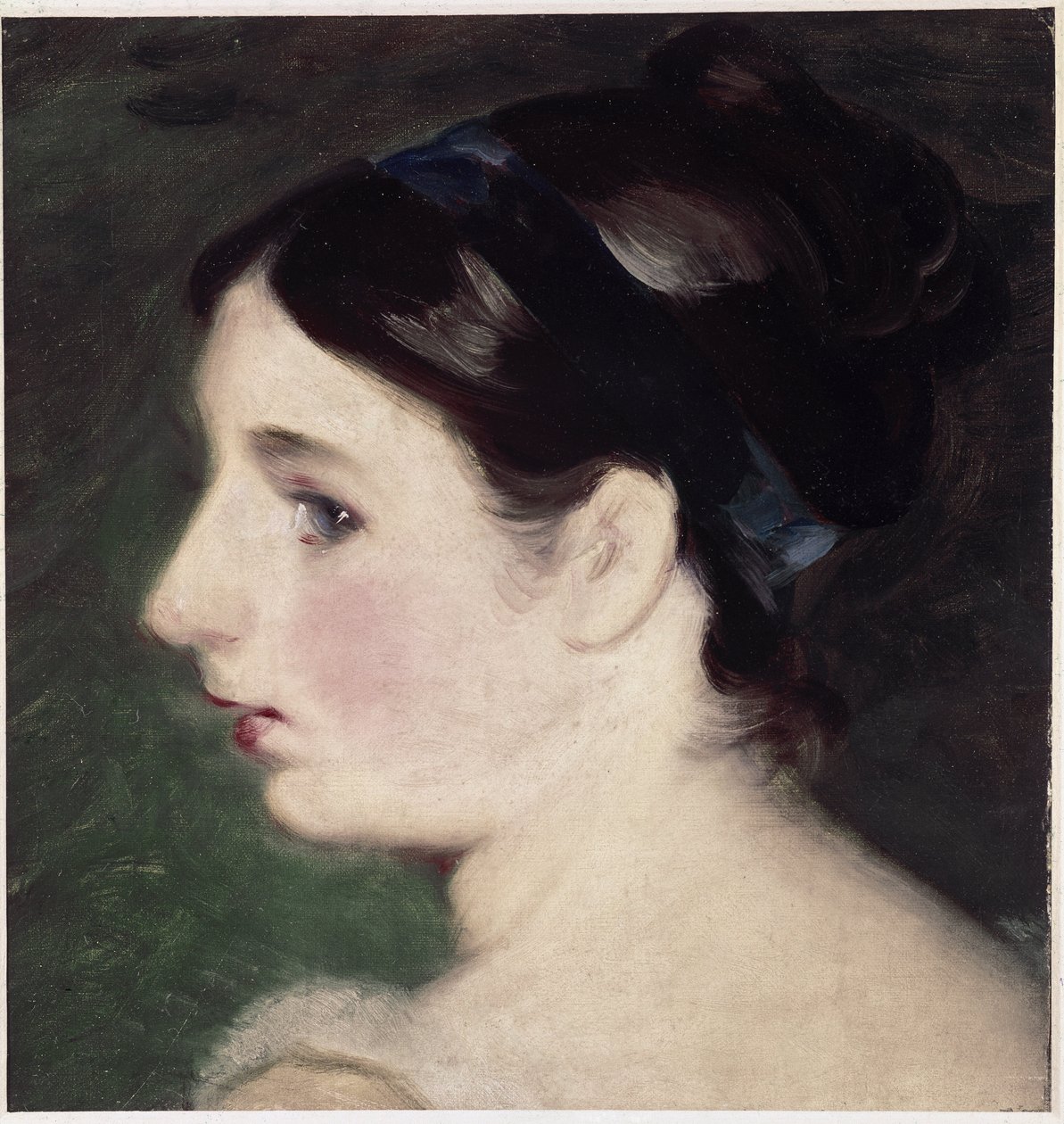 Hlava dívky, pravděpodobně portrét Mary Constable (olej na plátně od John Constable