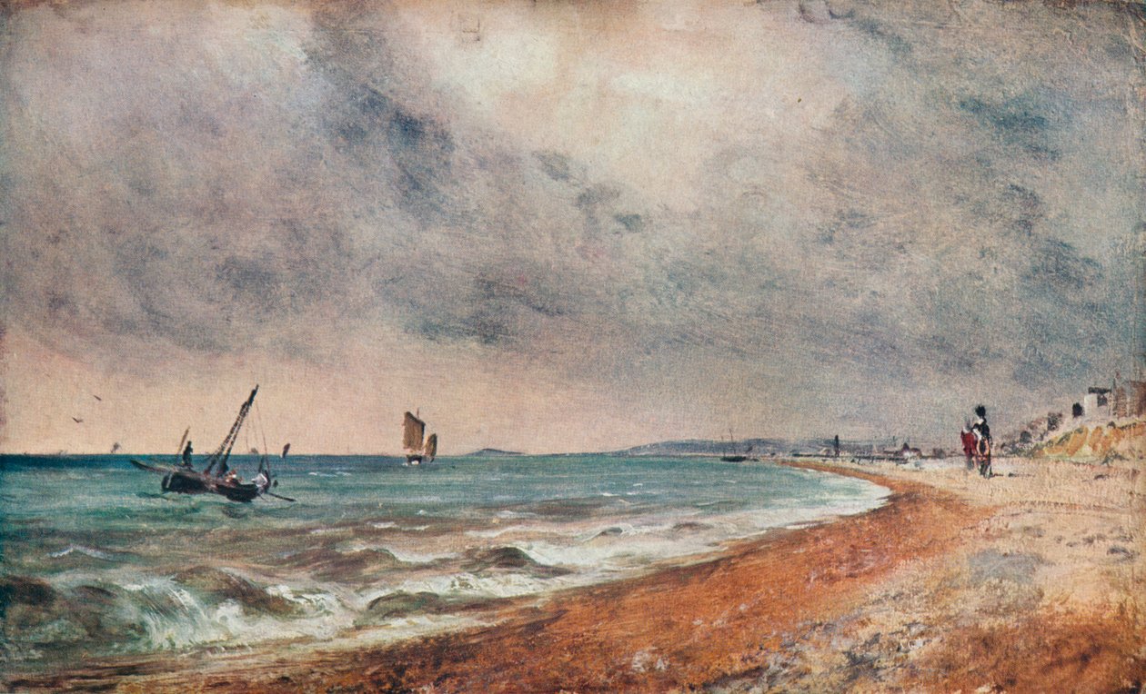 Hove Beach, s rybářskými čluny, c1824 od John Constable