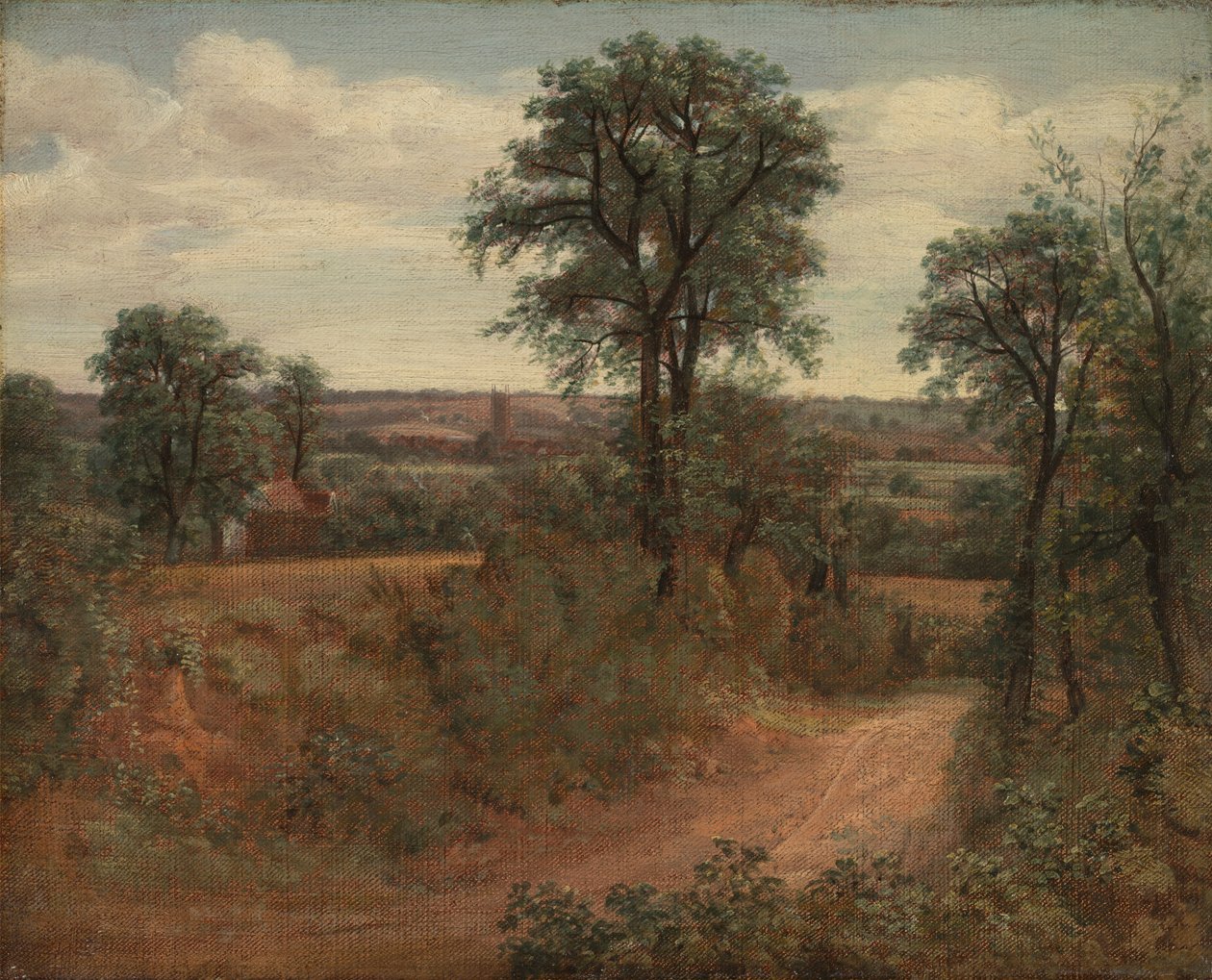 Lane poblíž Dedhamu od John Constable
