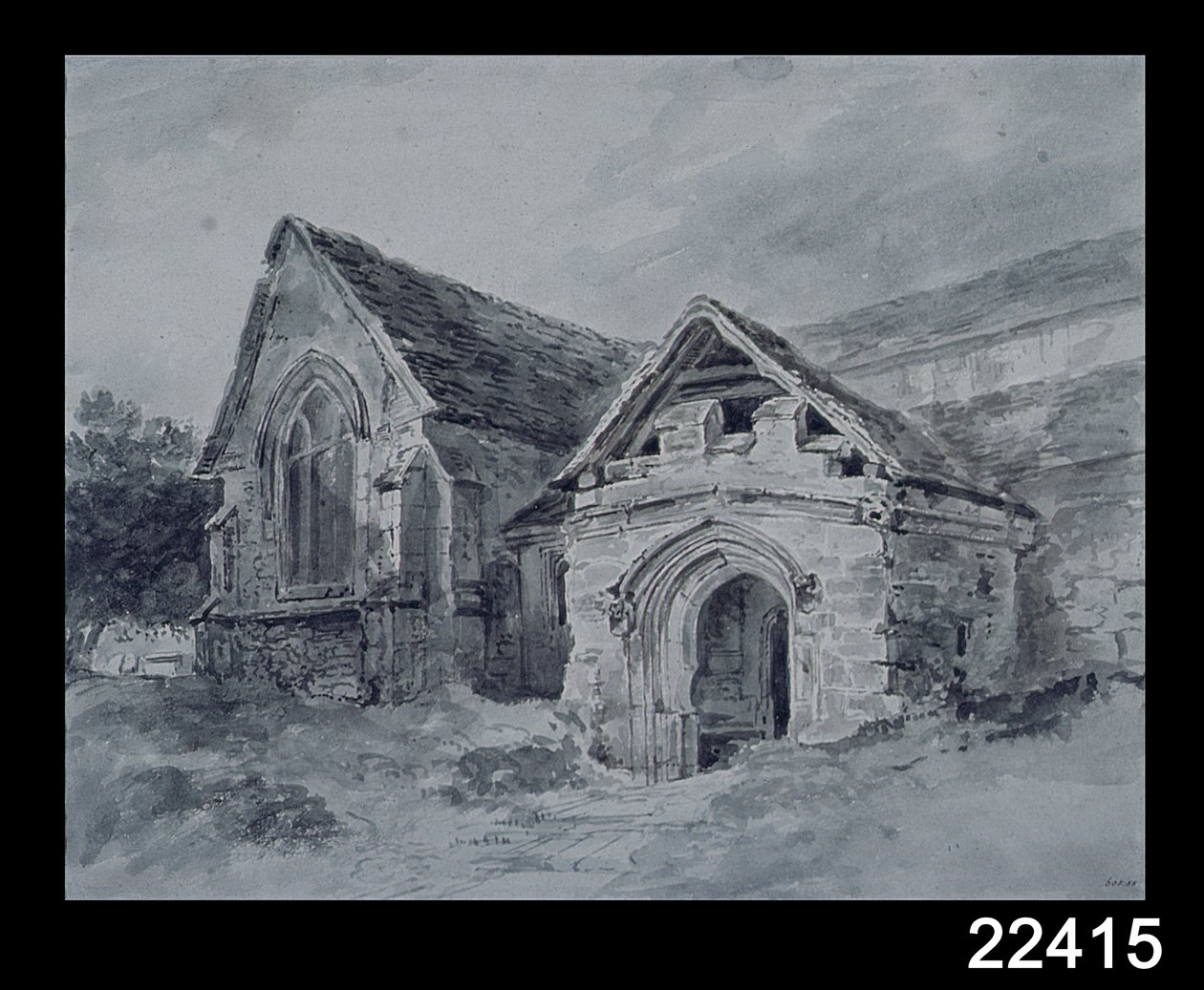 Veranda a transept kostela, c.1850-11 od John Constable
