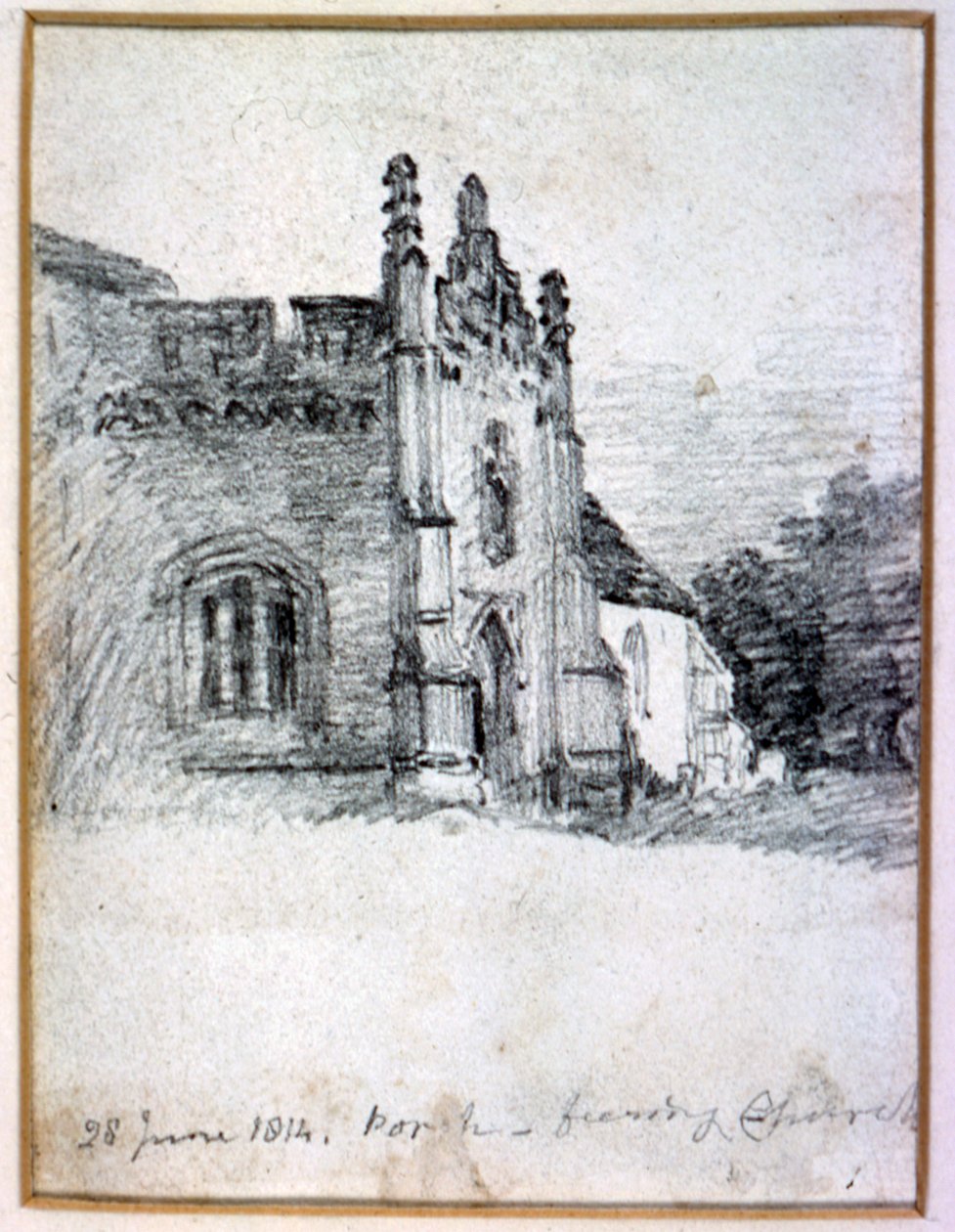 Kruchta kostela ve Feeringu, 28. června 1814 od John Constable