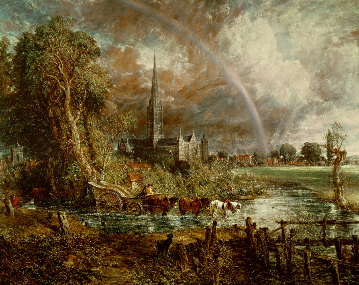 Salisbury Cathedral From the Meadows, 1831 (podrobnosti viz 188984-188985) od John Constable