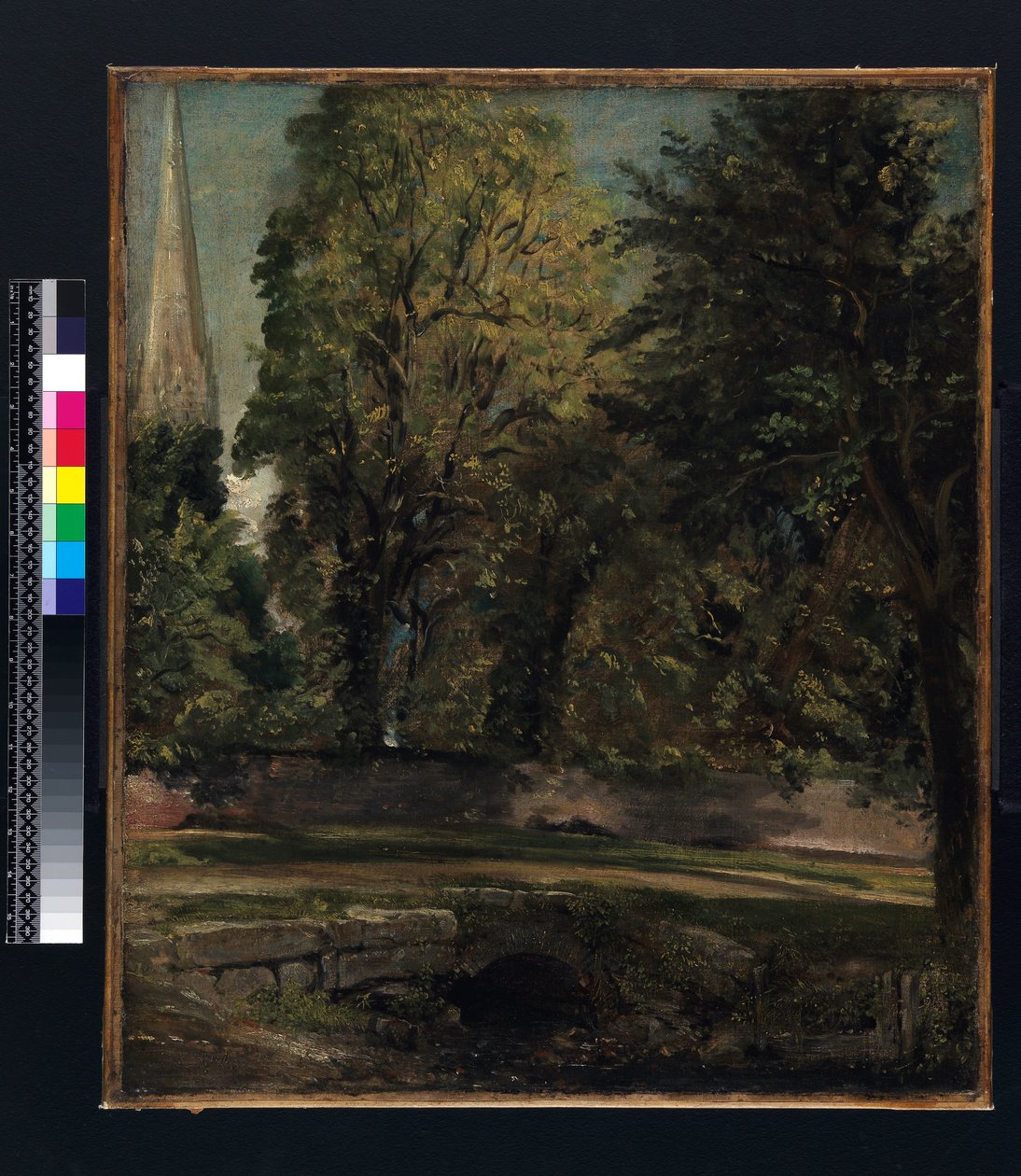 Salisburská katedrála při pohledu nad blízkou zdí od John Constable
