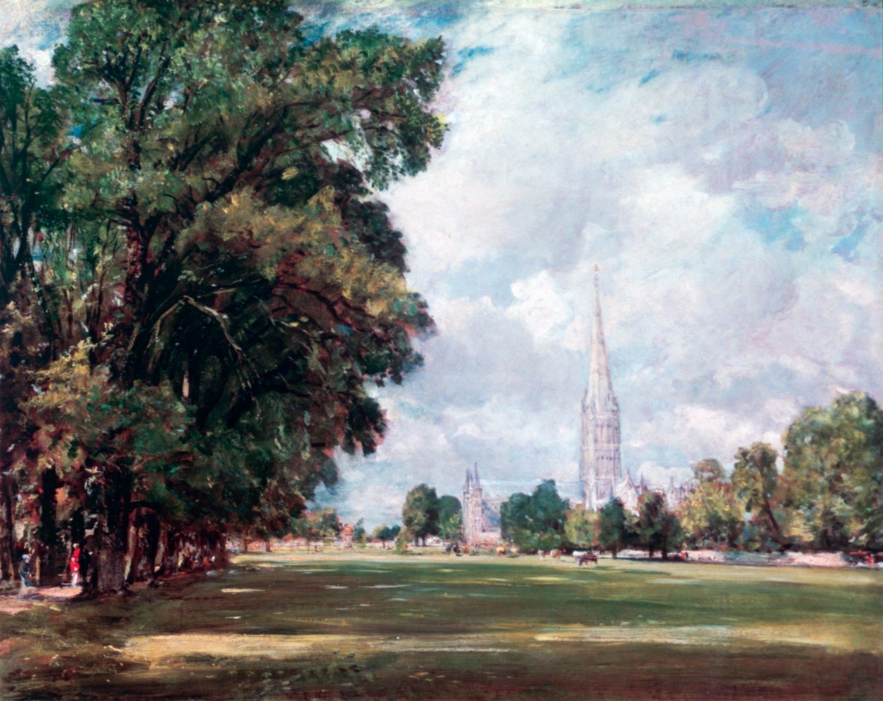 Katedrála v Salisbury z Lower Marsh Close, 1820 od John Constable