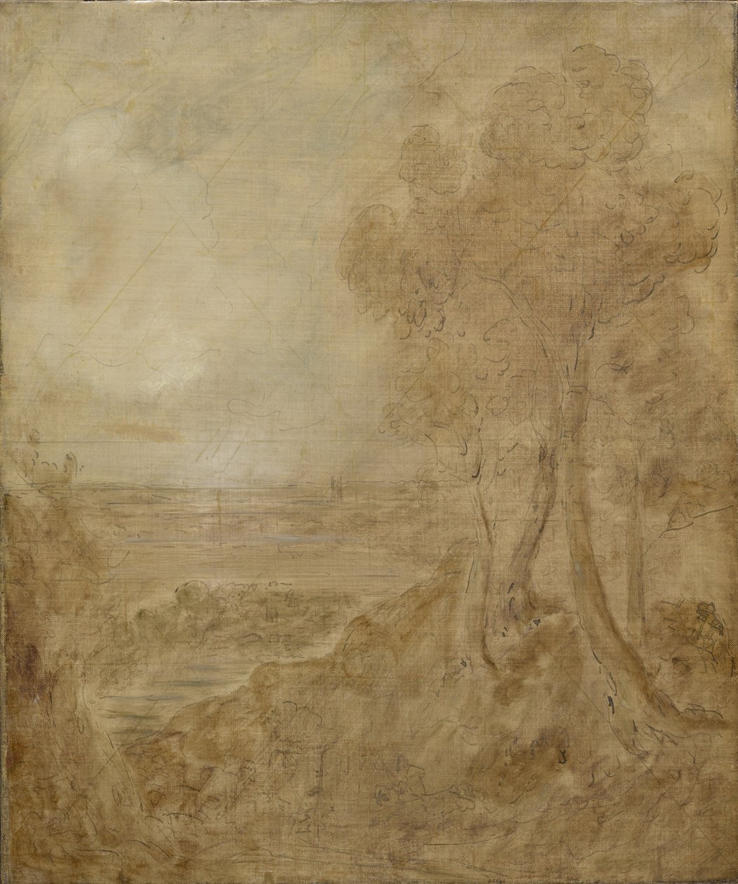 Náčrt pro "Dedham Vale", kolem 1827 od John Constable