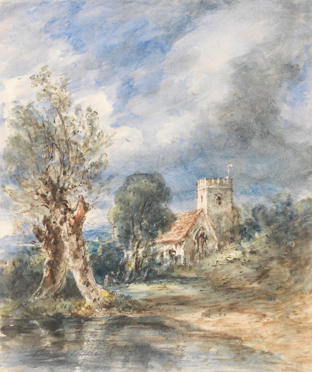 Kostel Stoke Poges od John Constable