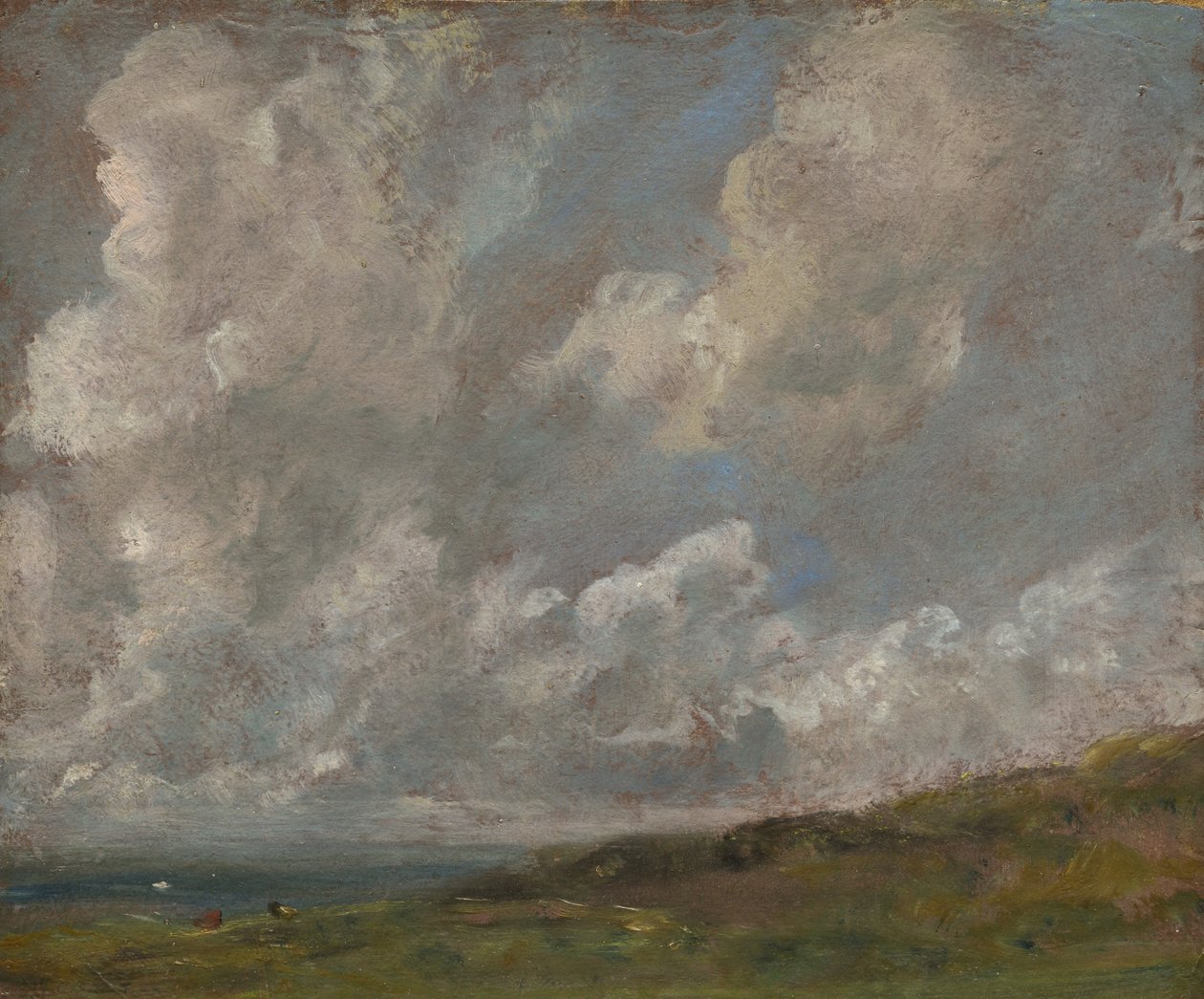 Studie mraků nad krajinou, c.1821-22 od John Constable