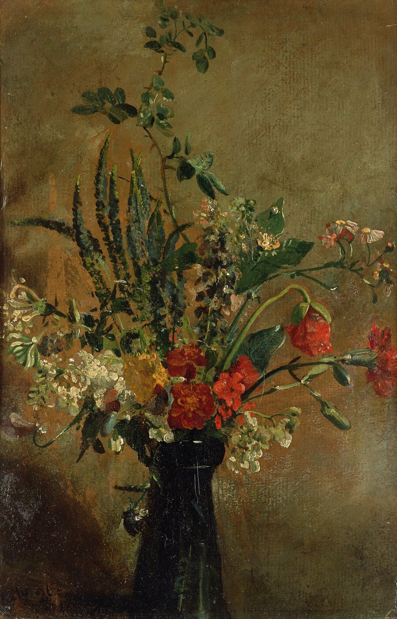 Studie květů ve sklenici s hyacintem, 1814 od John Constable