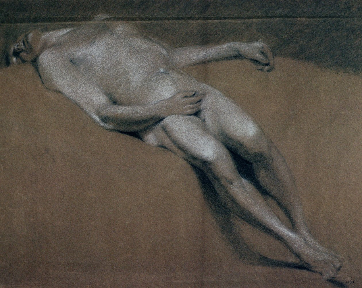 Studie ležícího mužského aktu od John Constable