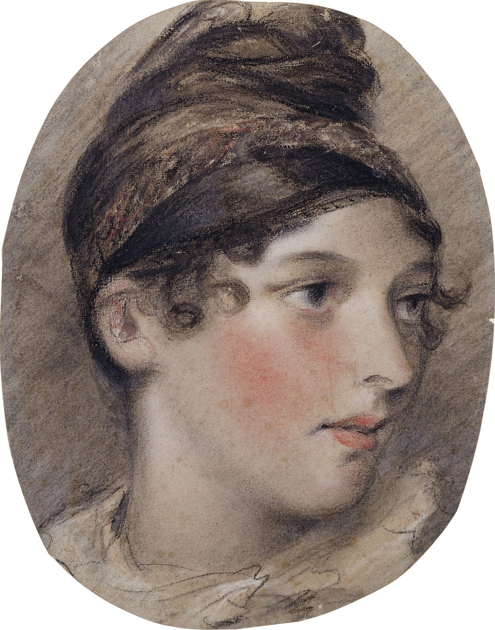 Studie o hlavě dámy z profilu, 1808 od John Constable