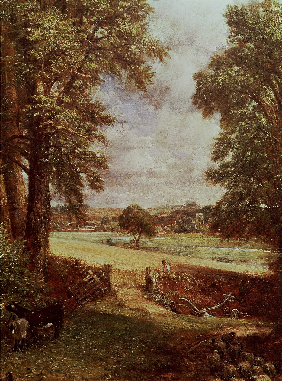 Kukuřičné pole, detail kombajnu, 1826 olej na plátně od John Constable
