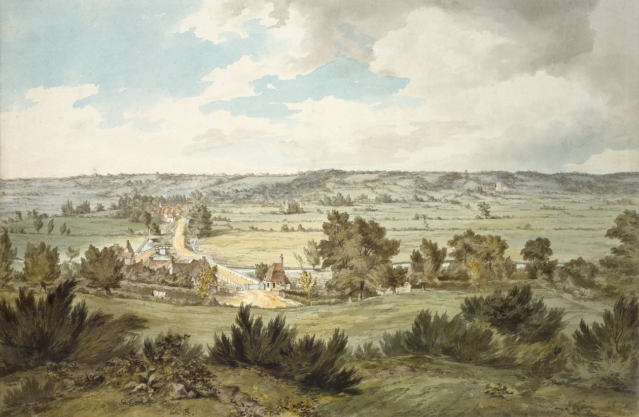 Údolí Stour s Stratford St Mary při pohledu z blízkosti Dedham, c1800 od John Constable