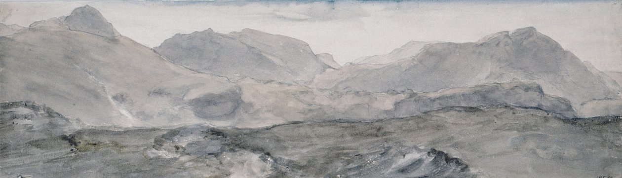 Pohled z vrcholu Honister Crag (akvarel) od John Constable