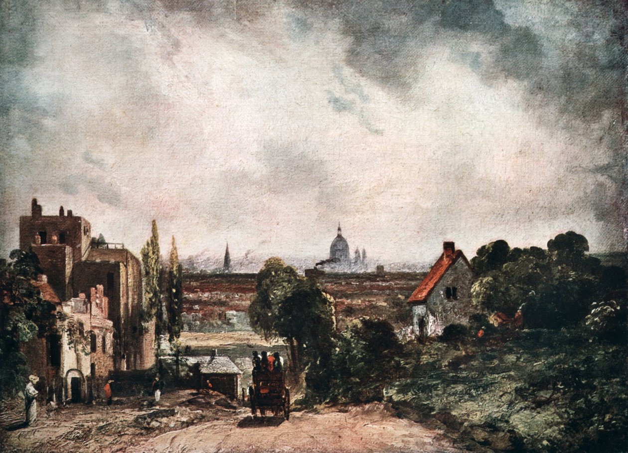 Pohled na City of London od Sir Richard Steeles Cottage, 19. století 1913. od John Constable