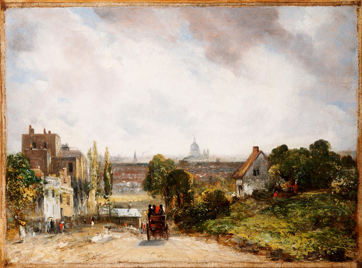 Pohled na City of London z chaty Sira Richarda Steela, Hampstead, c.1832 od John Constable